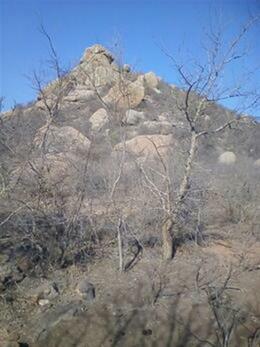 Front view of the mountain at Phalaborwa, Mak