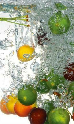 Fruits in water